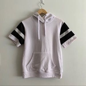 Black & White Mid Sleeve Hoodie
